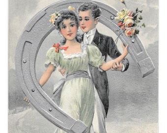 PFB Lucky Couple Postcard, c. 1910