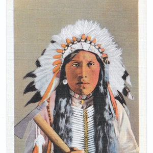 Jicarilla Apache Chief Photo Postcard, c. 1920