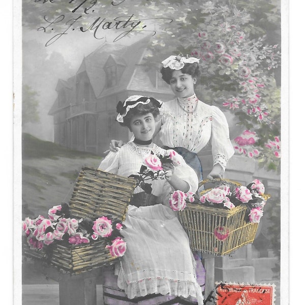 Rose Sellers French Photo Postcard, 1908