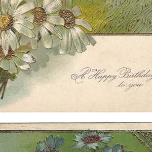 Set von vier blumigen Geburtstagspostkarten, 1908