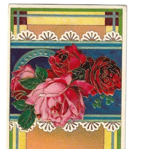 Paire de cartes postales roses audacieuses, v. 1910