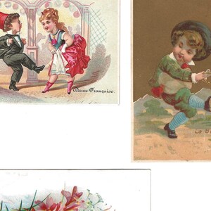 Lot de cinq cartes d'album de l'époque victorienne, v. 1880