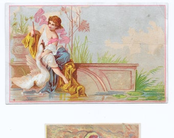 RESERVED FOR ADRIENNE - Pair of Tea Company Trade Cards, c. 1880