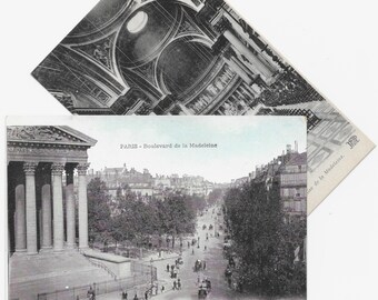 years old print of Pantheon La Madeleine Paris 9x11 antique illustration CHURCHES Vintage Architecture Prints 170