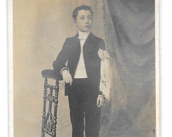 French First Communion Boy CDV. c. 1900