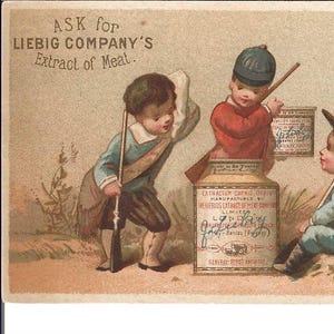 Kleine Jäger Liebig Trade Card, c. Um 1880