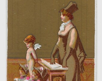 RESERVIERT FÜR LEE - Lady Lawyer Toys Trade Card, c. Um 1880
