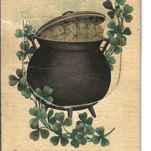Cartão postal com mini vistas fotográficas de Dublin, 1917