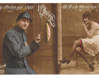 Soldat und Schatz #2 Französische 1. Um 1910