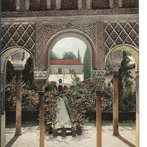 Alhambra, Granada Foto cartolina, 1918