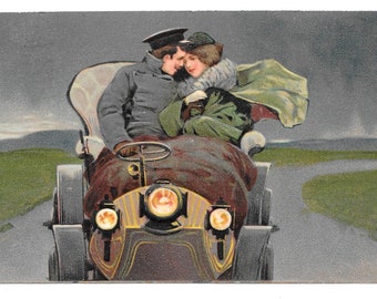 GERESERVEERD voor ADRIENNE - PFB Romantic Riders-ansichtkaart, 1910