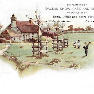 RESERVED FOR MERISSA - Rustikale Dekorationskarte, c. Um 1880