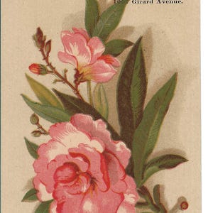 Cartolina commerciale di Capodanno di Rosy Dry Goods, c. 1880
