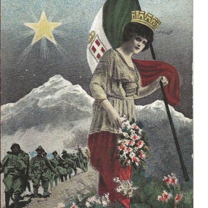 ZAREZERWOWANE DLA MANUELI - Wspomnienie bliskich Włoska pocztówka z I wojny światowej, 1914-18