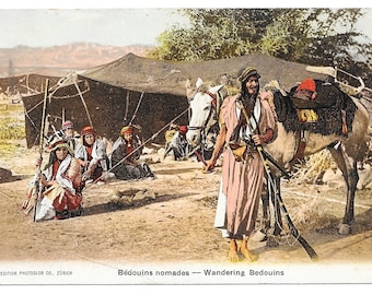 Bedouins, North Africa Photo Postcard, c. 1910