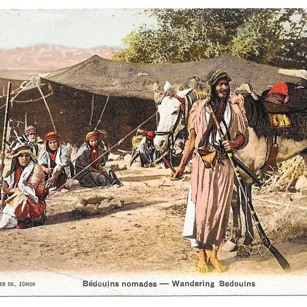 Bedouins, North Africa Photo Postcard, c. 1910