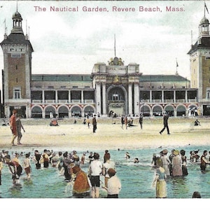 Postal fotográfica de Revere Beach, Massachusetts, c. 1910