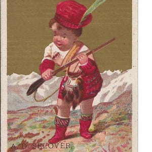 Carte commerciale du magasin ménager Little Hunter, v. 1880