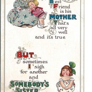 Postal Wiederseim Más allá de la madre, 1913