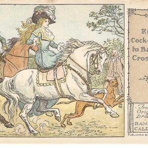 Cartolina con filastrocca firmata da Caldecott, c. 1920