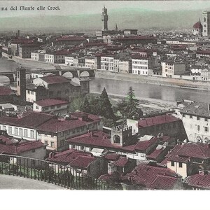 Carte postale avec photo Panorama de Florence, Italie, v. 1910