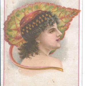 Leaf Lady Niagara Stärkehandel Karte, c. Um 1880