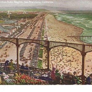 RESERVADO PARA SUZIE - Postal fotográfica de la playa de San Francisco, 1924