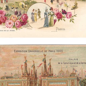 RESERVADO PARA JENNIFER - Par de cartões postais da Expo Paris 1900, 1900