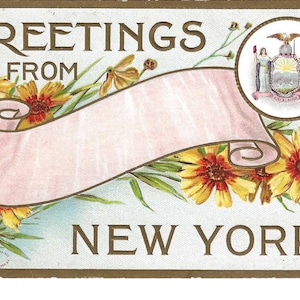 Cartolina di auguri dello Stato di New York, 1912