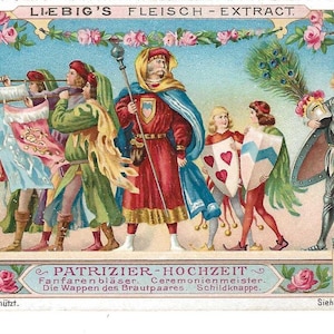 Liebig Hochzeitshandelskarte, c. Um 1900