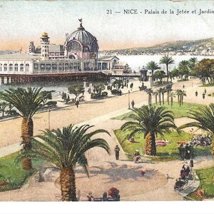 RESERVIERT FÜR BRENDA - Nizza, Frankreich Jetee-Promenade mit Gärten, Foto-Postkarte, 1913