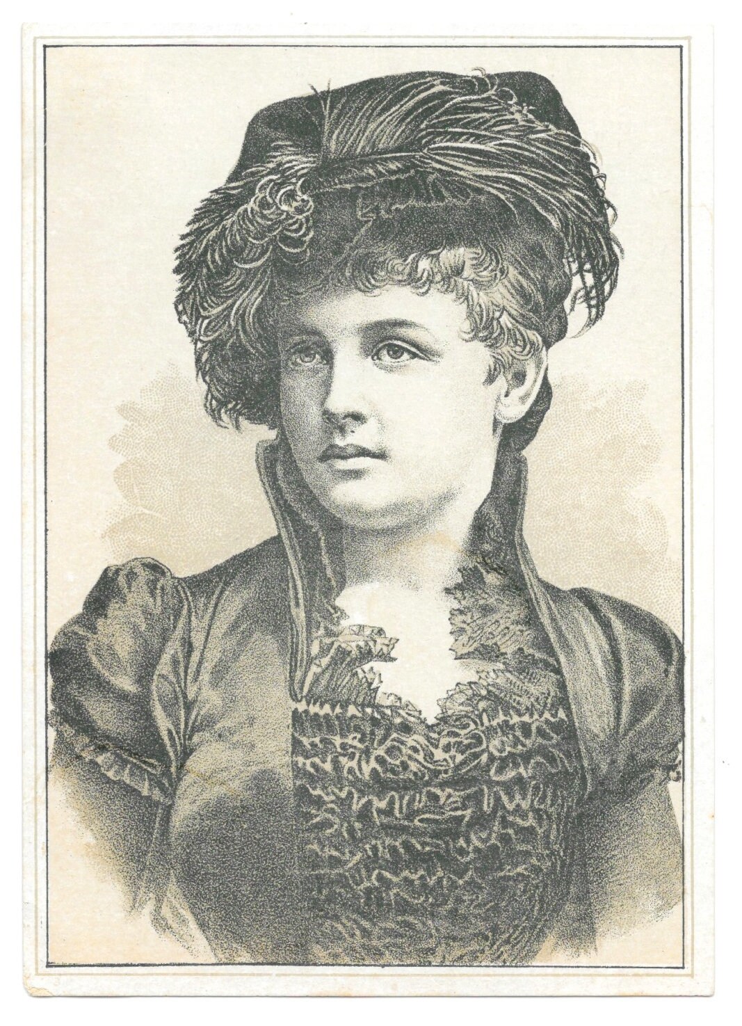 Victorian Fashionable Lady Album Card, c. 1880