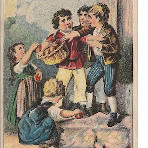 Apple Kids Waschkristalle Trade Card, c. Um 1880