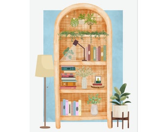 Dreamy Bookcase Rolled Posters