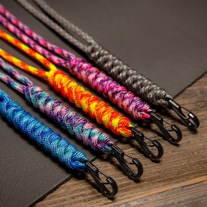 Paracord ID Lanyard with Metal Carabiner Clip and Safety Breakaway | 50+ Color Options! image 1