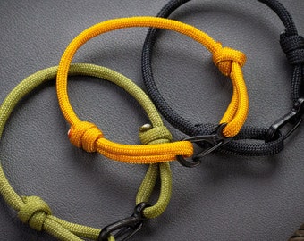 Adjustable Minimalist Paracord Rope Bracelet | Rock Climbing Bracelet | Choose From Our 50+ Color Options