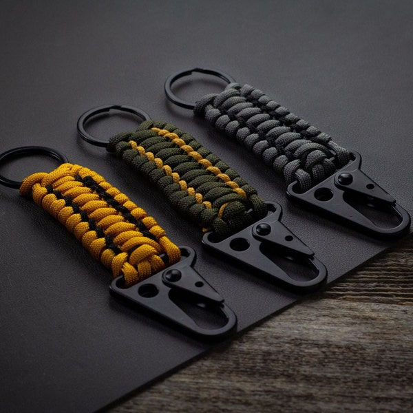 Stitched Paracord Rifle Clip | HK Hook Tactical EDC Keychain