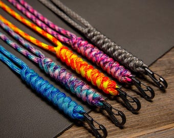 Paracord ID Lanyard with Metal Carabiner Clip and Safety Breakaway | 50+ Color Options!