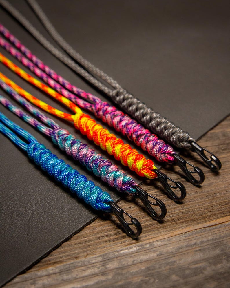 Paracord ID Lanyard with Metal Carabiner Clip and Safety Breakaway | 50+ Color Options! image 1