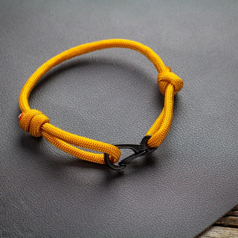 Minimalist Climbing Rope Bracelet Customizable Paracord Design, Adjustable Fit image 2