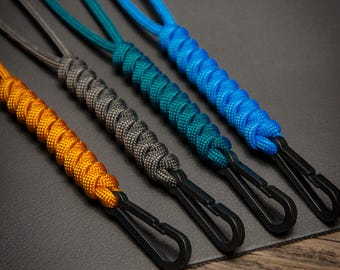 MRI Safe Paracord ID Lanyard: Non-Ferrous Plastic Clip, Breakaway Clasp