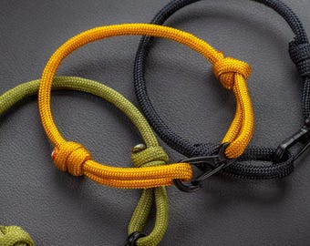 Minimalist Climbing Rope Bracelet - Customizable Paracord Design, Adjustable Fit
