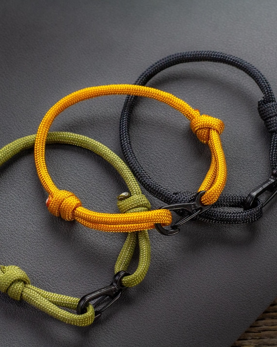 Adjustable Minimalist Paracord Rope Bracelet | Rock Climbing Bracelet | Choose From Our 50+ Color Options