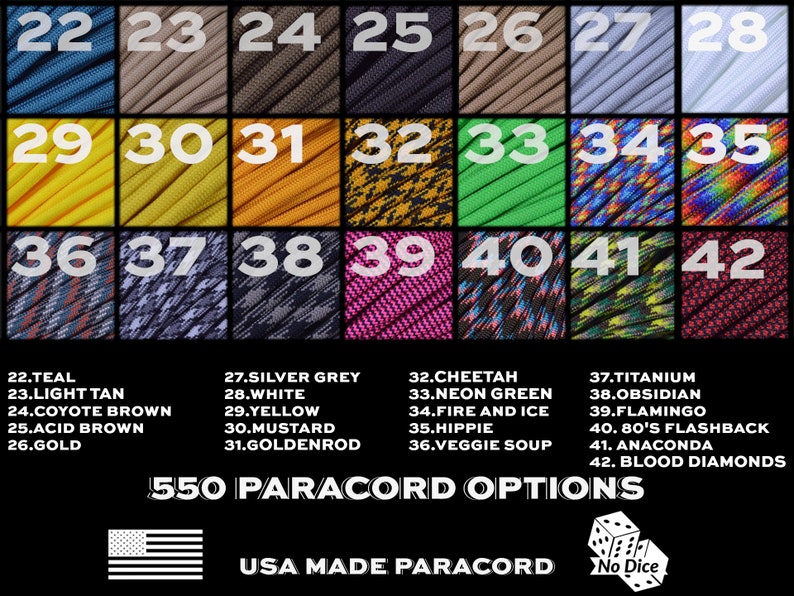 Ti Titanium Bead Paracord EDC Knife Lanyard Choose Between 550 or 275 Paracord image 7