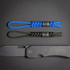 Ti Titanium Bead Paracord EDC Knife Lanyard Choose Between 550 or 275 Paracord image 2