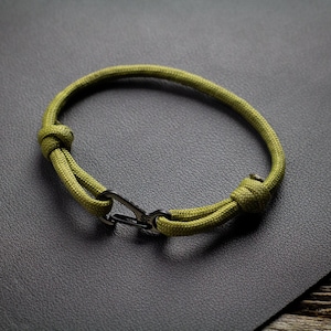 Minimalist Climbing Rope Bracelet Customizable Paracord Design, Adjustable Fit image 3
