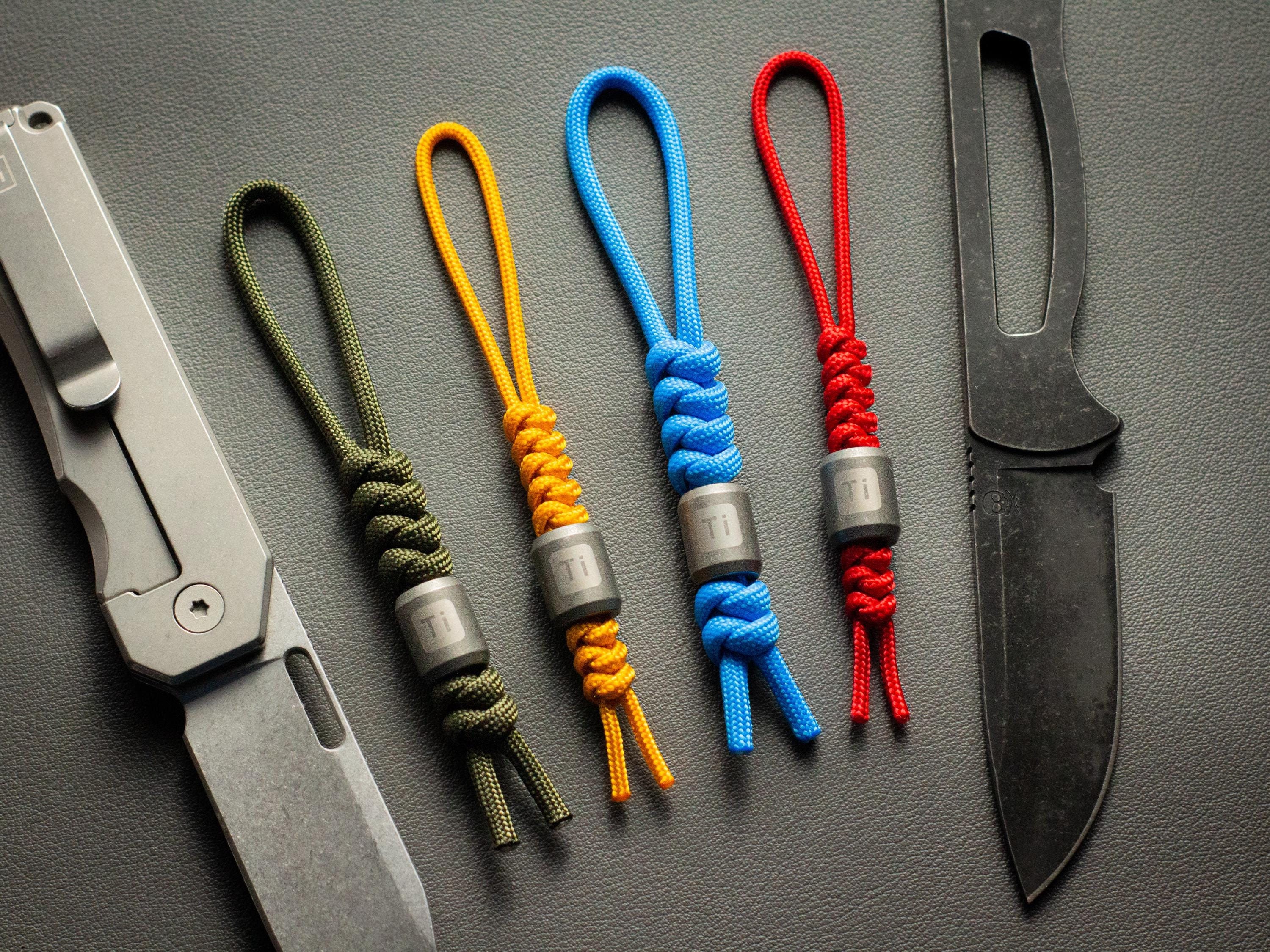 Ti Titanium Bead Paracord EDC Knife Lanyard | Choose Between 550