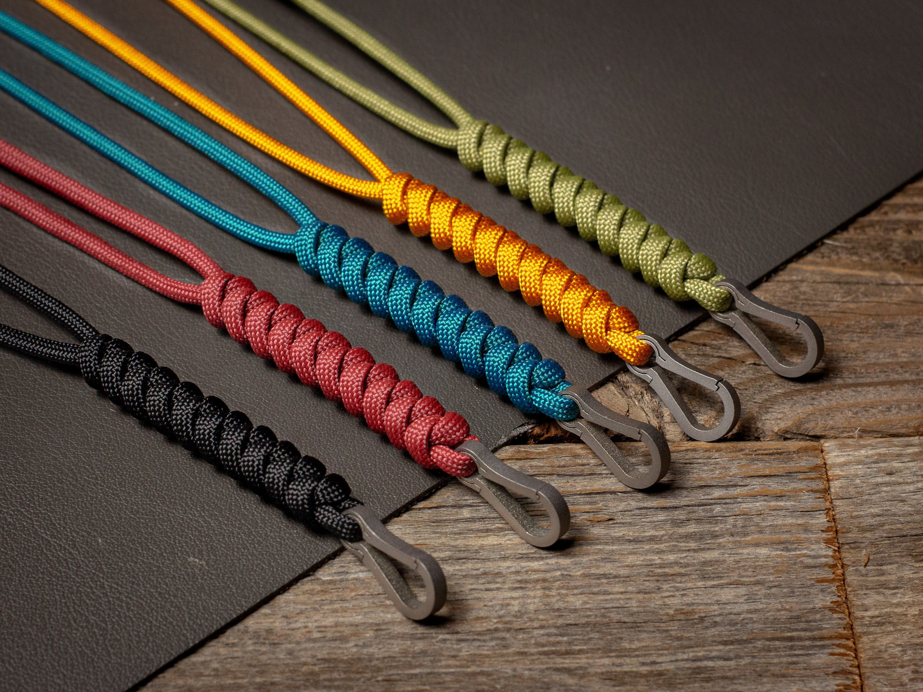 Non Ferrous Titanium Clip ID Lanyards, Paracord MRI Safe Non