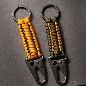 Stitched Paracord Rifle Clip | HK Hook Tactical EDC Keychain