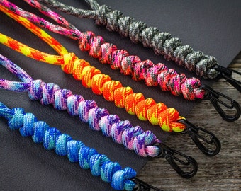 Paracord ID Lanyard with Metal Carabiner Clip and Safety Breakaway | 50+ Color Options!